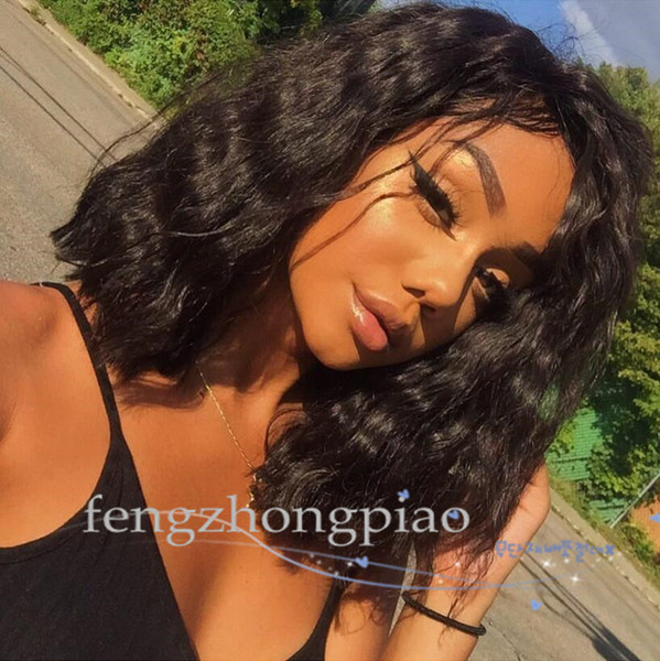 FZP Charming Bob Style Wig Glueless Full Wigs Short Curly Wigs Brazilian Simulation Human Hair Black For Black Girls Wigs