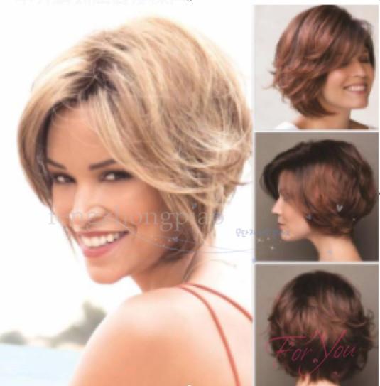 FZP Pixie Short Hot New Stylish Straight Brown / Blond Ladies Fashion Sexy Party Cosplay Synthetic Hair Wigs/Wig In Stock