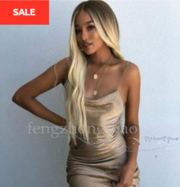 FZP Hot Sexy Blond Body Wave Long Wigs Brazilian Synthetic Full Wigs for Black Women Heat Resistant