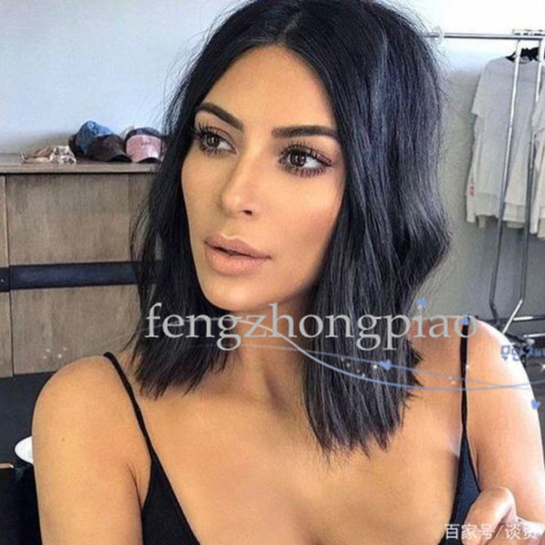 FZP High Quality Women Short Bob Natural Wave Wigs Sexy Synthetic Hair Black Cheap Full Hair For Black Women Hot Sale