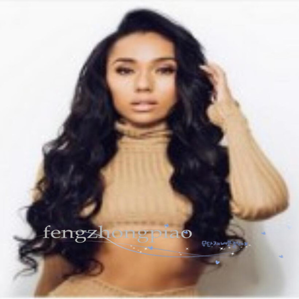 FZP Best Quality Black Synthetic Wigs long loose Wave Full wigs for black women in stock