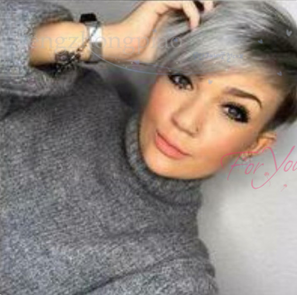 FZP New Wigs for black women Pixie cut short LIke human hair wigs for black women bob Synthetic full wigs with For Africans