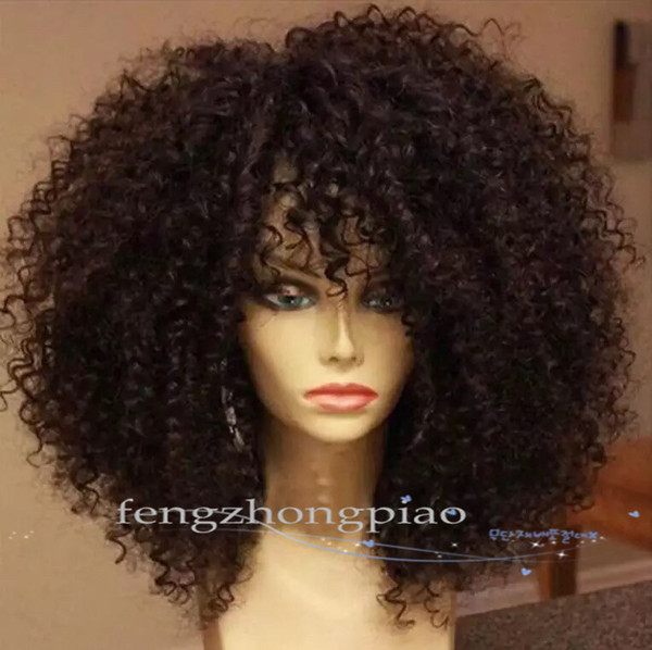 FZP 14inch Short Curly wigs Synthetic Ladys' Hair Wig Short curly Africa American synthetic lace front Wig for black woman