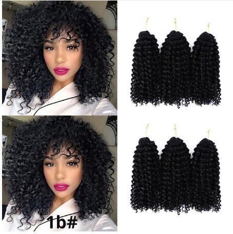 Xiu Zhi Mei Curly Crochet Hair Marley Braid Hair Kanekalon Ombre Braiding Hair Synthetic Crochet Braids Purple Grey Black Brown