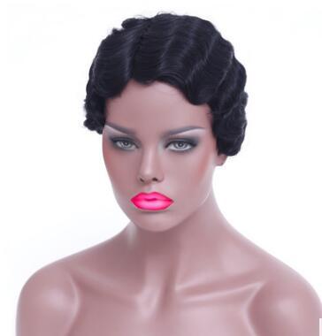 Xiu Zhi Mei Short Curly Wigs Black Hair Synthetic Wigs For Black Women Heat Resistant Hair African American Wigs