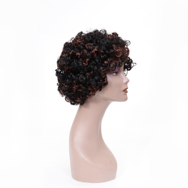 Xiu Zhi Mei Short Wigs For Black Women Brazilian Hair Bob Lace Wig Mix Brown Short Human Hair Wigs