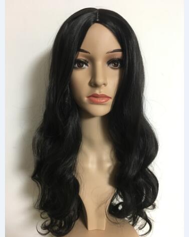 Xiu Zhi Mei High quality Long Black Wavy Wigs For Black Women eSynthetic Wigs 22 inch Heat Resistant Fiber Hair can be Cospaly In Store