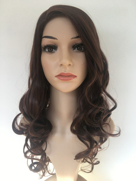 Xiu Zhi Mei Hot Sale Dark Brown Synthetic Wig For Women Medium Length Heat Resistant Cosplay Hair Wig