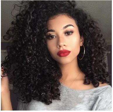 Xiu Zhi Mei Hot selling Afro Kinky Curly Wig Hair Kinky Curly Full Wigs with bangs in stock