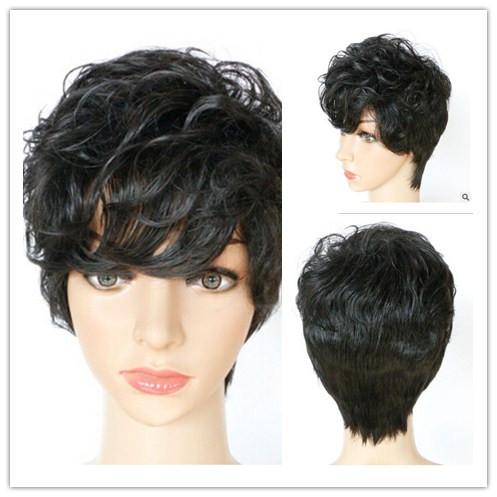 Xiu Zhi Mei Short Black Wig Hairstyles Female Wig Synthetic Women Cheap Short Hair Wigs For Black Women Wigs For European Women Hairs