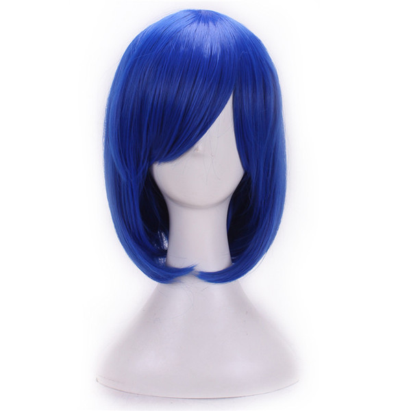 WoodFestival cheap synthetic wigs for women heat resistant fiber wig navy blue bob wig cosplay dark blue wigs high quality