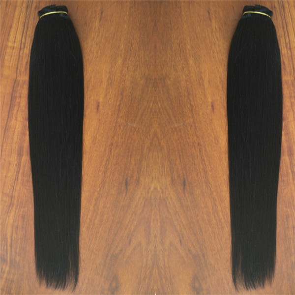 Jet Black Color one piece set clip in hair extensions with 5 clips 10inch width,120gr set, free DHL