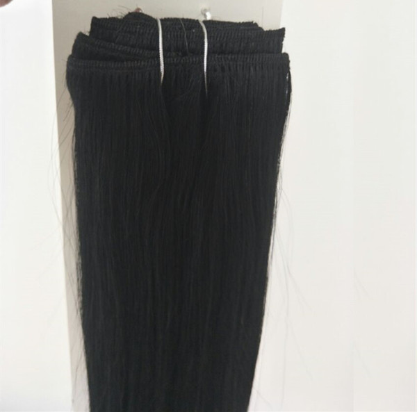 Elibess Brand 70g 100g 120g 140g 160g Silky Straight Remy Clip in Human hair extension Black Brown Blonde optional 14