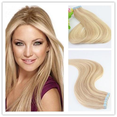 Top Grade Remy Human Hair Piano Color 16#/22# Ombre 40 pieces Seamless Tape Hair Extension