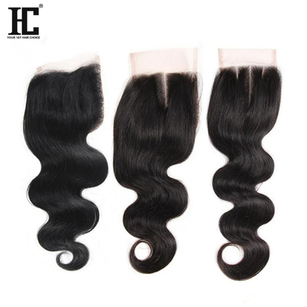 Brazilian Human Hair Top Lace Closure 4x4 Body Wave Lace Closure Brazilian Virgin Hair Body Wave Natural Color Lace Closure