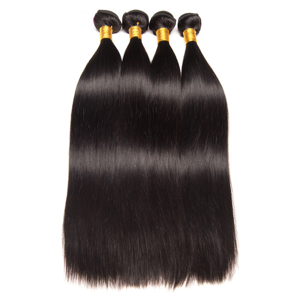 Brazilian Straight Remy Human Hair Bundles Raw Indian Peruvian Malaysian Mongolian Hair Extensions Remy 8-26 inch Cuticle Aligned Hair