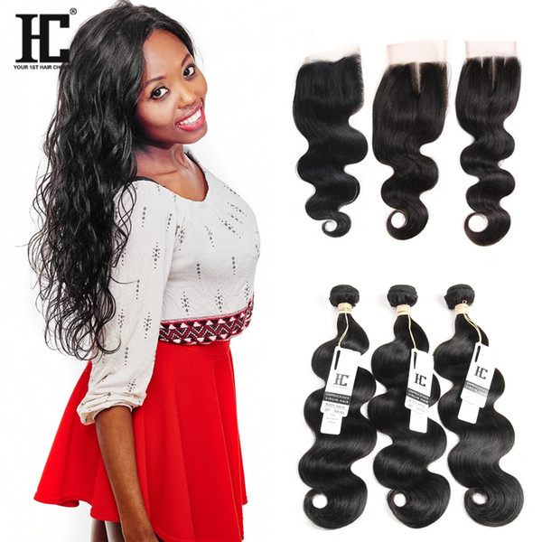 Cheap Virgin Malaysian Body Wave Hair 3 Bundles With Closure 100% Peruvian Malaysian Human Virgin Hair Bundles With Closure