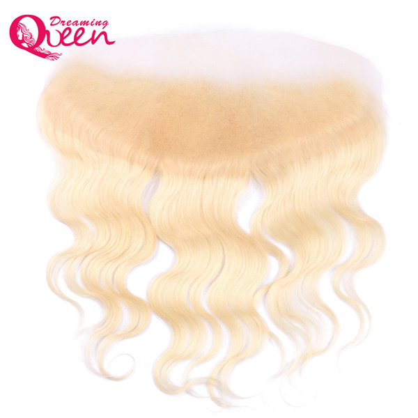 613 Blonde Color Body Wave Lace Frontal Closure Ombre Brazilian Virgin Human Hair 13X4 Ear to Ear Frontal With Baby Hair Pre-plucked