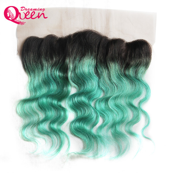 T1B Light Green Color Body Wave Lace Frontal Closure Ombre Brazilian Virgin Human Hair 13X4 Ear to Ear Lace Frontal Natural Hairline