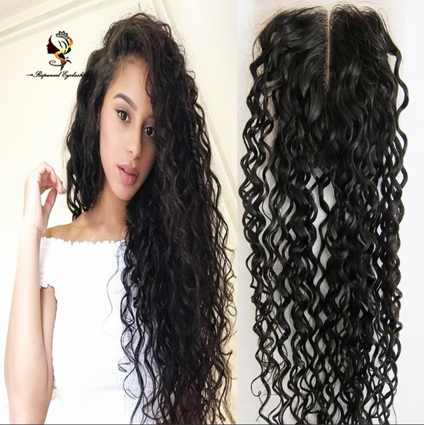 Middle Part Brazilian Virgin Human Hair Lace Closure 4