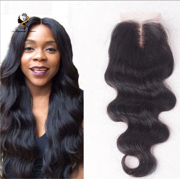 Center part Cheap human hair lace front closure top hair closure in stock