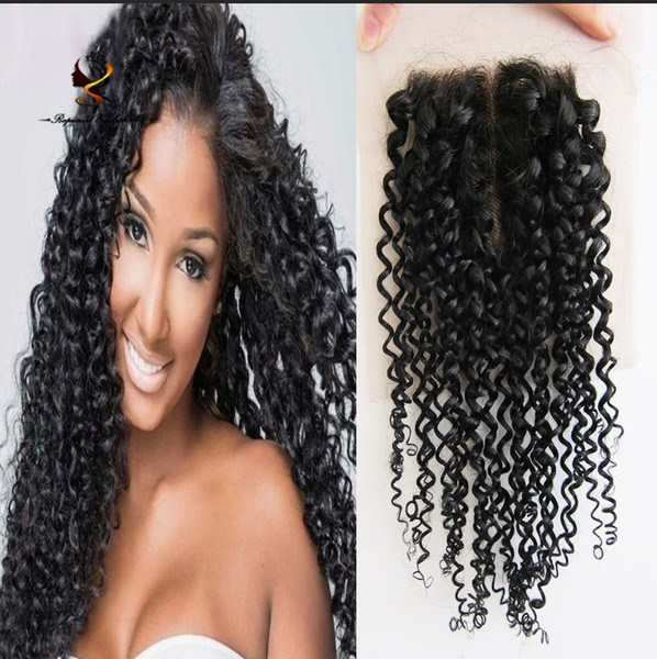 Jerry Curl fashion looking middle parting cheap lace closure piece