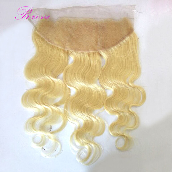 Brazilian body wave 613 Light blond Lace Frontal 13x4 Human Hair Full Lace Frontal Baby Hair Around Bleached Knots