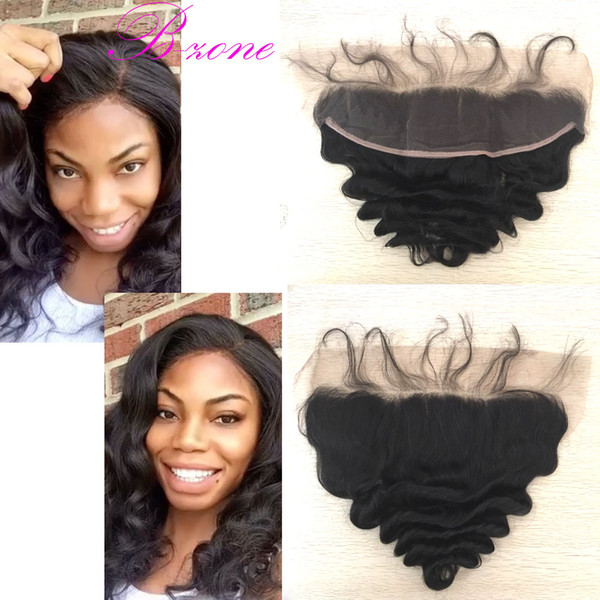 Brazilian Loose Wave 13x4 Ear To Ear Pre Plucked Lace Frontal Closure With Baby Hair Virgin Human Hair Free Part