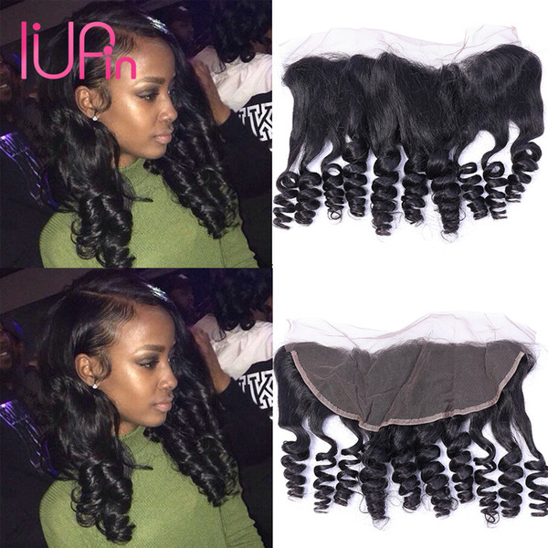 Cheap Loose Wave Malaysian Human Hair 13X4 Ear to Ear Lace Frontal Closure Loose Wave Malaysian Curly Lace Frontal Natural Black Hair