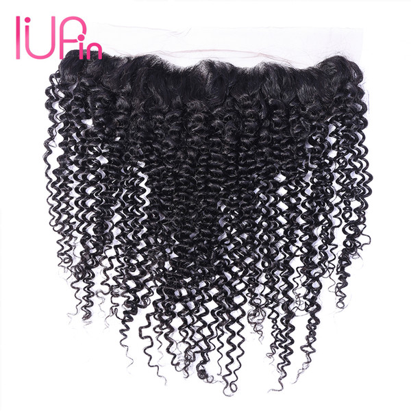 Brazilian Curly Hair Weaves 13X4 Ear to Ear Frontal Closure Water Wave Lace Frontal Closure Kinky Curly Afro Remy Human Hair 