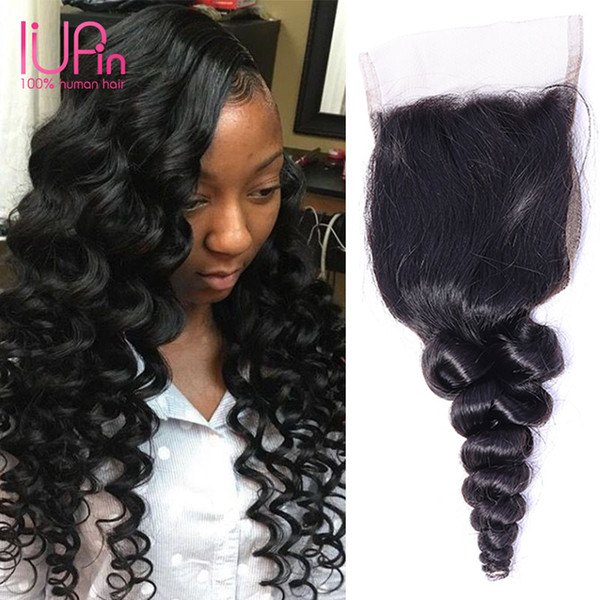 Cheap Brazilian Loose Wave Hair Beauty Supplies Hair Products Loose Wave Brazilian Virgin Human Hair 4x4 Lace Closure 8