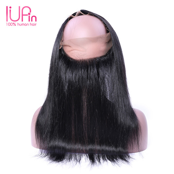 Pre Plucked 360 Lace Frontal Closure With Baby Hair Peruvian Kinky Straight Hair 10