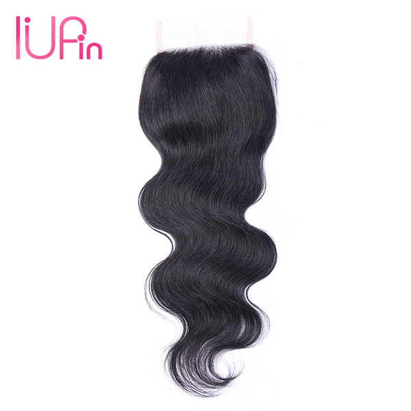 IUPin Company Indian Virgin Hair Body Wave Closure 1 Piece Raw Indian Body Wave Hair Lace Closure Wet And Wavy Human Hair Extensions