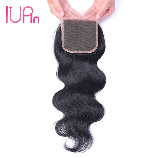 IUPin Company Remy Peruvian Virgin Hair Body Wave Closure 1 Piece Wet And Wavy Human Hair Extensions Peruvian Body Wave Hair Lace Closure