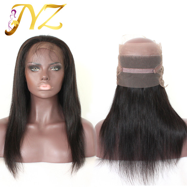 Pre Plucked 360 Lace Frontal With Wig Cap Peruvian Brazilian Straight Hot Beauty Hair Frontal Natural Hairline 360 Lace Virgin Hair