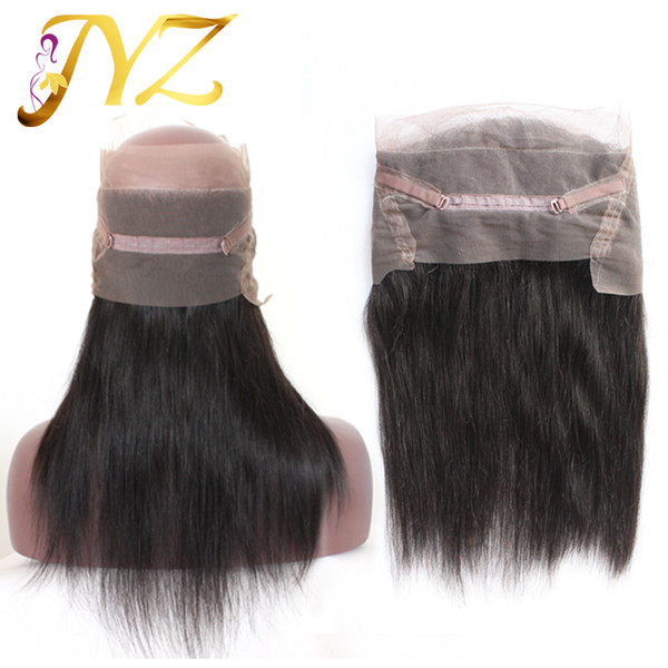 360 Lace Frontal Full Lace Band Frontal Brazilian Virgin Hair Straight Natural Hairline 360 Lace Frontal Closure With Baby Hair