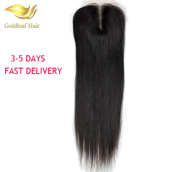 Bleached Knots Medium Brown Lace Closure Brazilian Human Hair 4x4 Straight Lace Closure Free Middle Three Part Peruvian Malaysian Closure