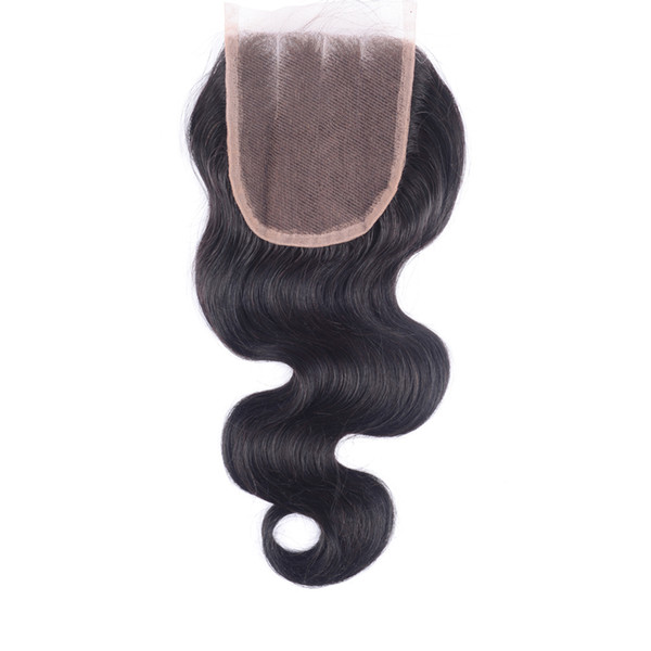 Wholesale Price Peruvian Straight Lace Closure Virgin Human Hair Bleached Knots Three Part Baby Hair Brazilain Indian Hair Closure