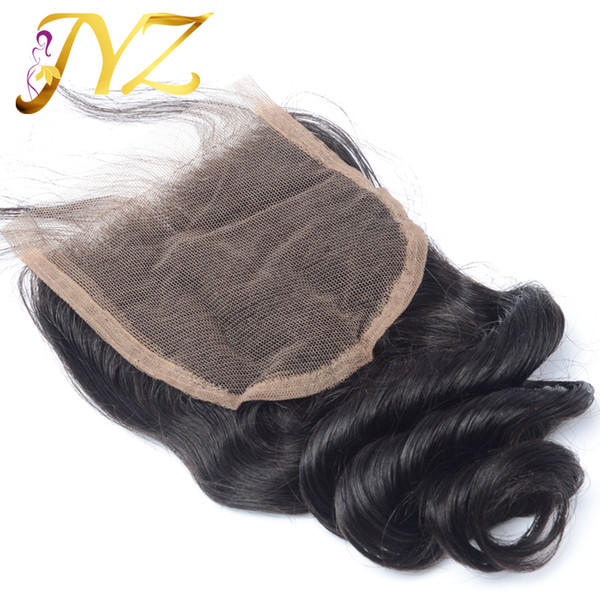 Loose Wave Lace Closure Free/Middle/Three Part Available Brazilian Peruvian Virgin Hair Closure Bleached Knots 8-20 Inch In Stock