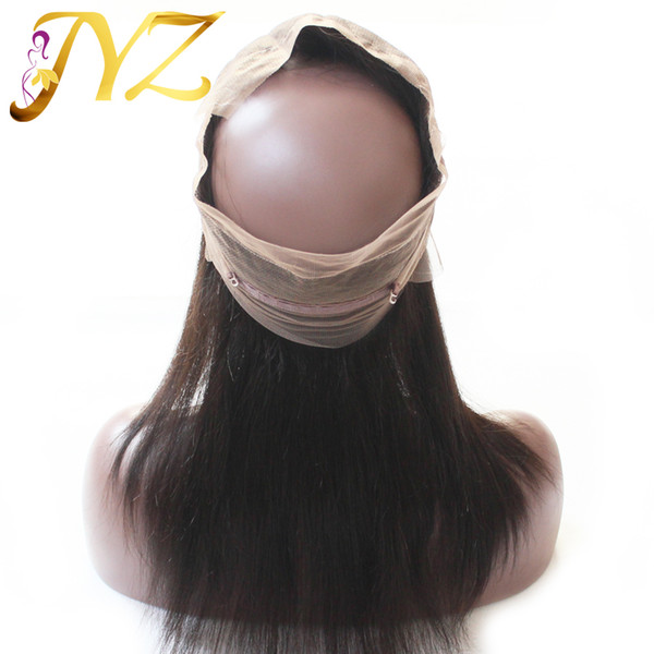 360 Lace Frontal Closure Straight Lace Frontals With Baby Hair Piece Peruvian Virgin Hair Straight Full Frontal Lace Closure