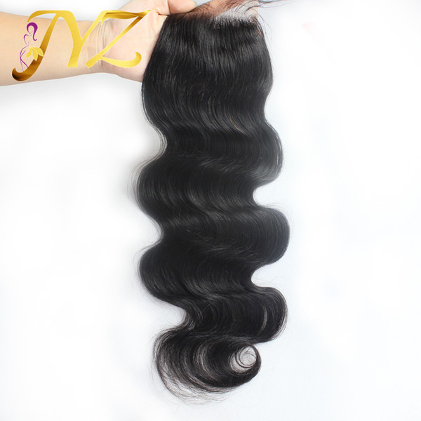 Body Wave Lace Closure Free/Middle/Three Part Brazilian Peruvian Malaysian Indian Human Hair 4x4 Lace Closure Baby Hair