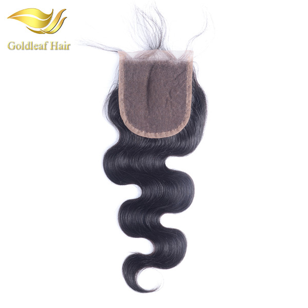 Wholesale Price medium Brown Swiss Lace Closure Body Wave Malaysian Brazilian Peruvian Indian Top Lace closure Bleached Knots