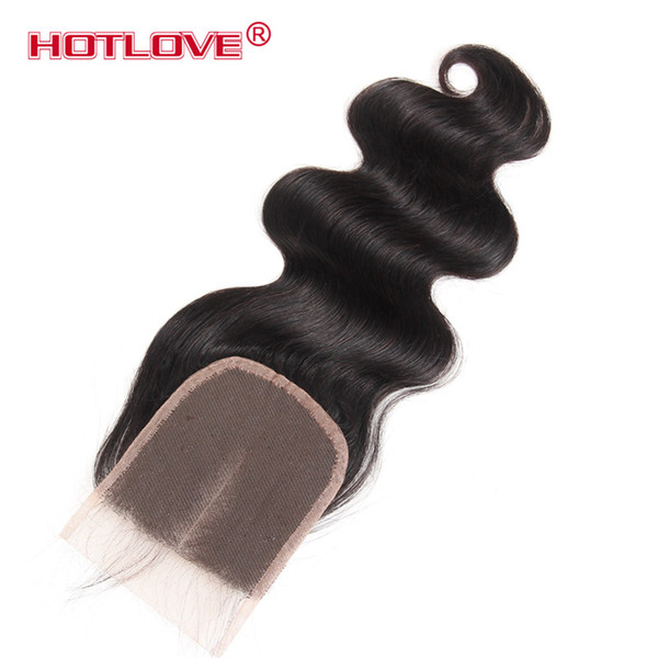 Brazilian Virgin Human Hair Lace Closure with Baby Hair Peruvian Malaysian Indain Mongolian Body Wave Closure 130% Density Free Middle Three