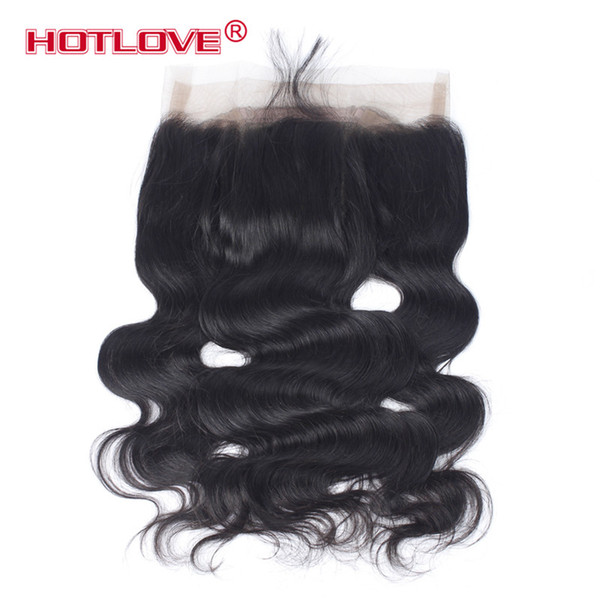 Brazilian Virgin Human Hair 360 Frontal Wavy Hotlove Brazilian Body Wave 360 Lace Frontal Closure Free Part 22*4*2 With Baby Hair Extension