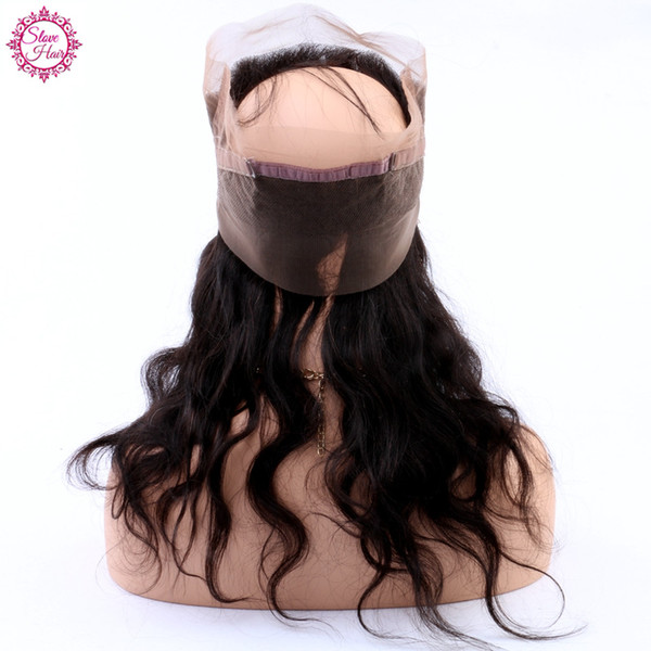 Slove hair Pre Plucked 360 Lace Frontal Closure Human Peruvian Virgin Hair Body Wave 360 Lace Frontal Natural Hairline With Baby Hair