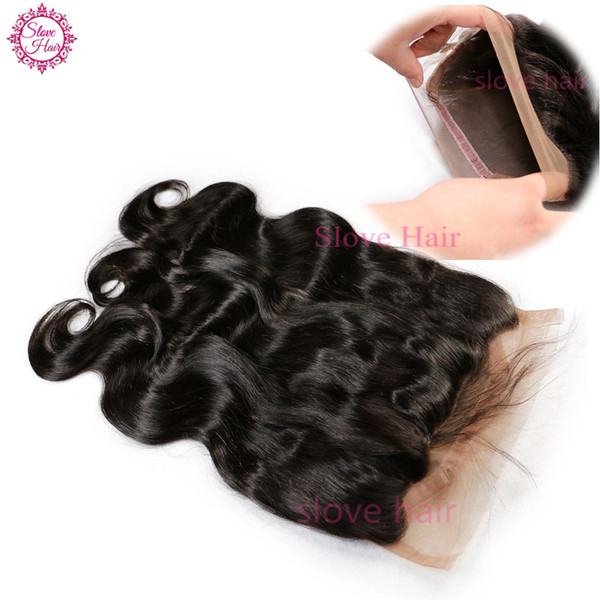 360 Lace Frontal Brazilian Virgin Hair Body Wave Full Lace Band Frontal Natural Hairline With Baby Hair 360 Lace Frontal Closure