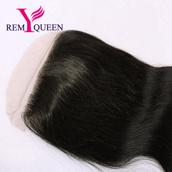 Remy Queen Free Part 4X4 Silk Base Indian Body Wave Lace Closure Swiss Lace France Lace Hand Tied Silk Top Closure