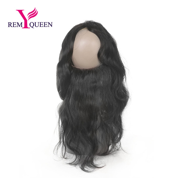 Remy Queen Huamn Hair Body Wave 360 Lace Frontal Closure 22x4x2 inch Swiss Lace 