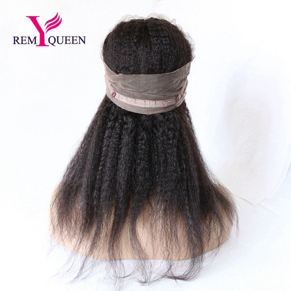 Remy Queen 8A Brazilian Kinky Straight 360 Lace Frontal Closure 22x4x2 Swiss Lace News Hot Sale 