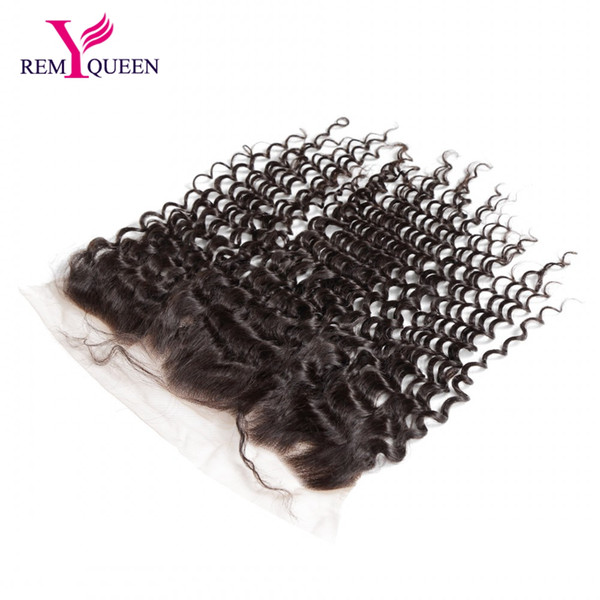 Remy Queen 8A Indian Deep Wave 13x4 Lace Frontal Ear To Ear Swiss Franch Lace News Hot Sale 